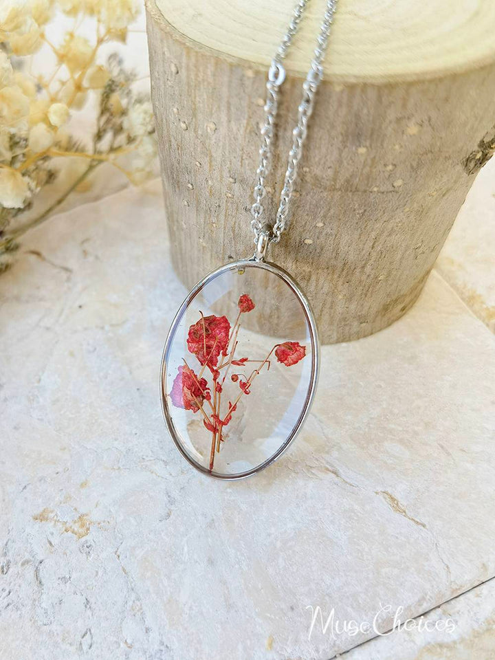 Flower necklace made of pressed resin - Colorful flower mix set Jasmine's Boutique Australia
