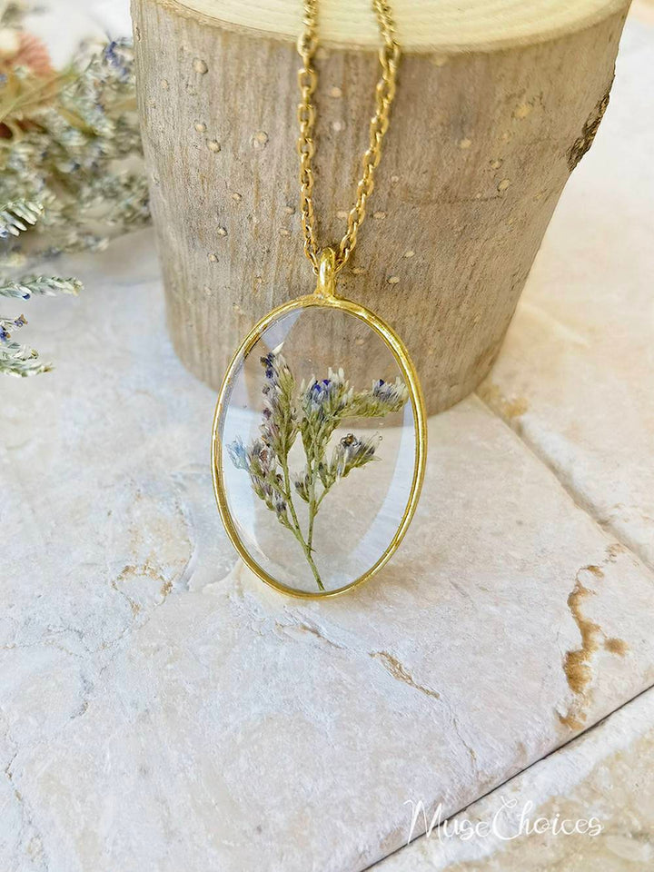 Flower necklace made of pressed resin - Colorful flower mix set Jasmine's Boutique Australia