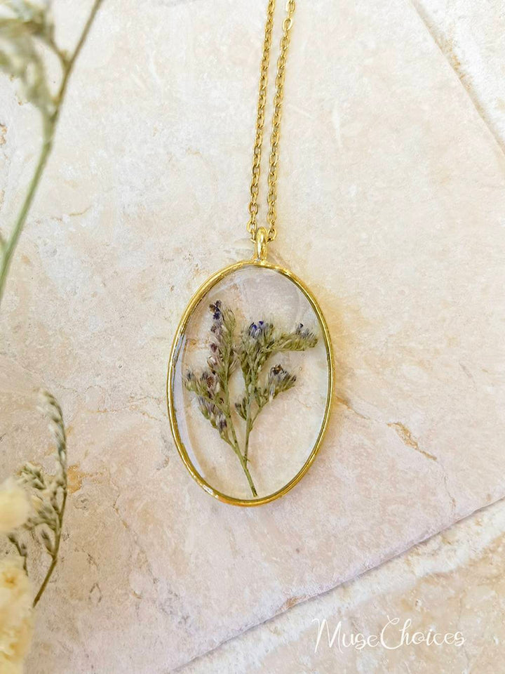 Flower necklace made of pressed resin - Colorful flower mix set Jasmine's Boutique Australia