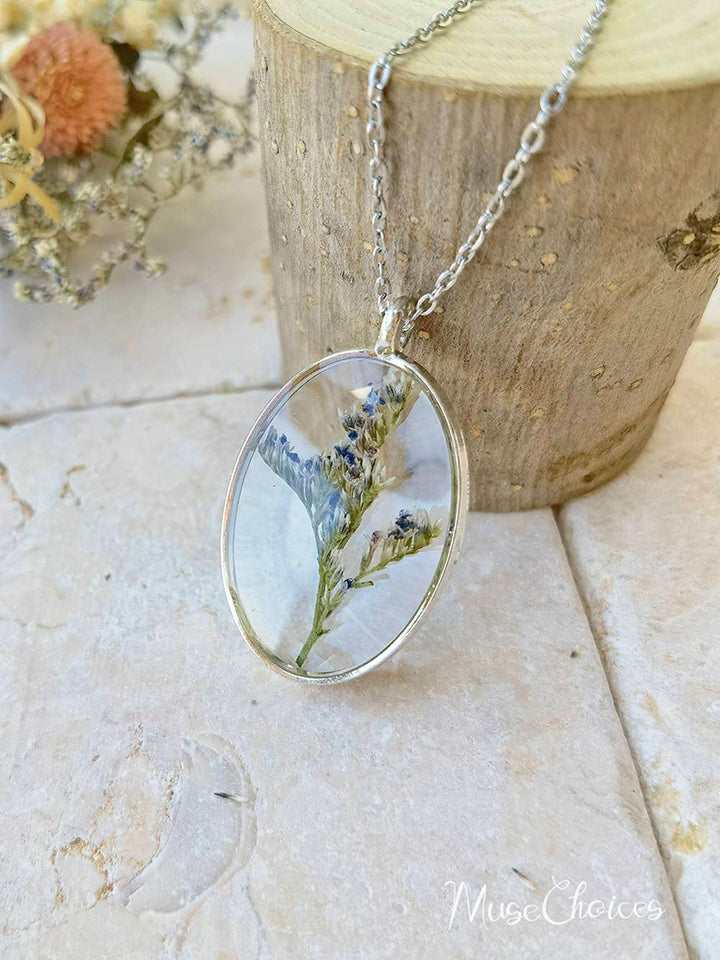 Flower necklace made of pressed resin - Colorful flower mix set Jasmine's Boutique Australia