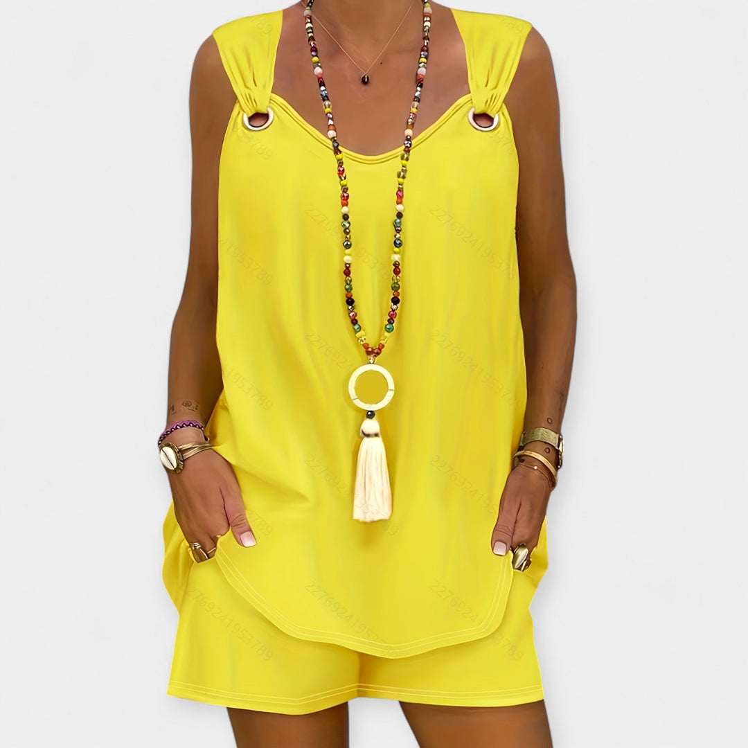 Sleeveless Blouse Set with Shorts Jasmine's Boutique Australia