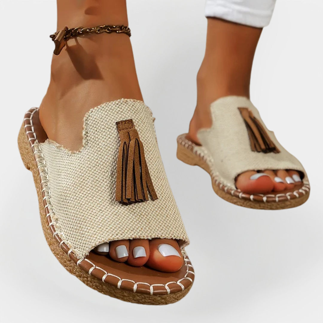 Handmade Impressive Sandals with Fringes Liora Lane Boutique