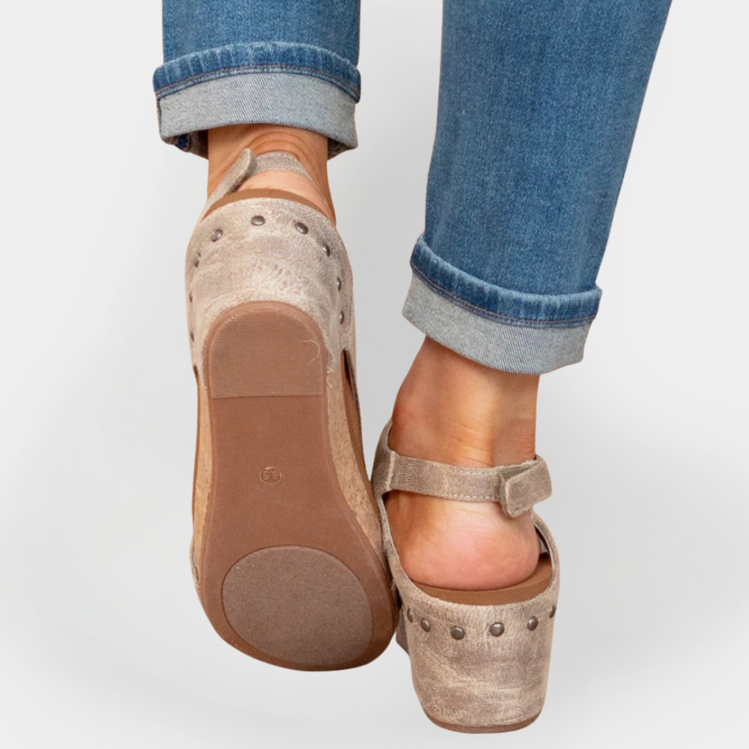 Suede Sandals with Elevated Sole Liora Lane Boutique