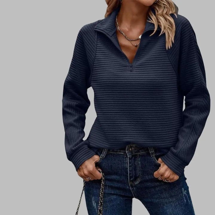 Ribbed Half-Zip Pullover Jasmine's Boutique Australia