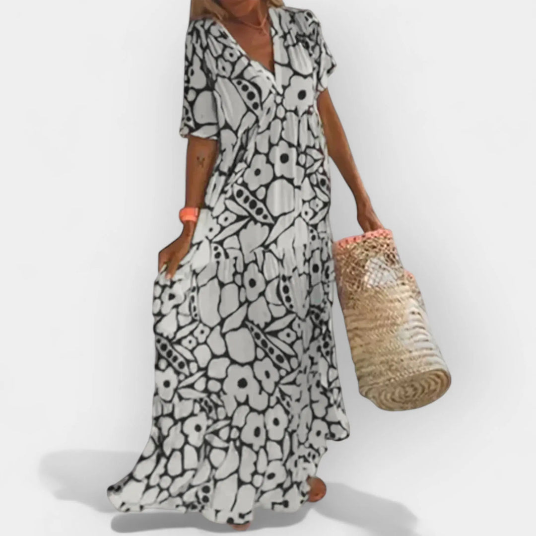 Airy Summer Dress with Pattern Jasmine's Boutique Australia