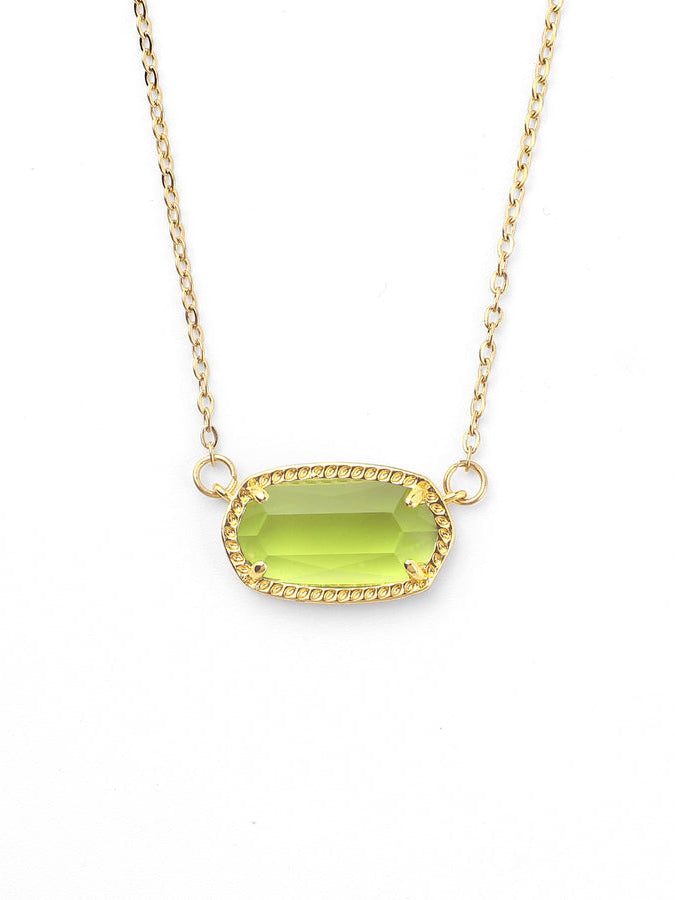 Oval Birthstone Pendant Necklace Jasmine's Boutique Australia
