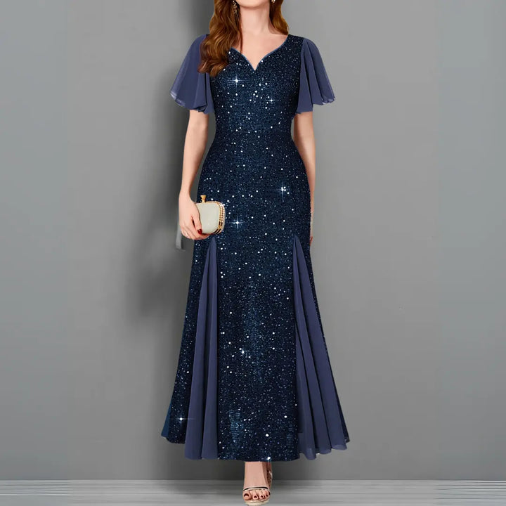 Scarlet Elegance Sequin Evening Gown Jasmine's Boutique Australia