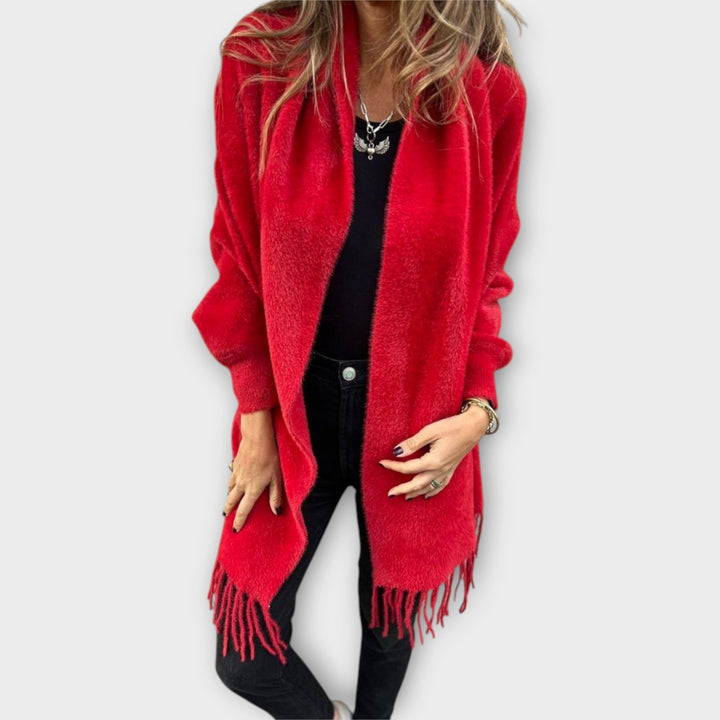 Knit Wrap with Fringes Liora Lane Boutique