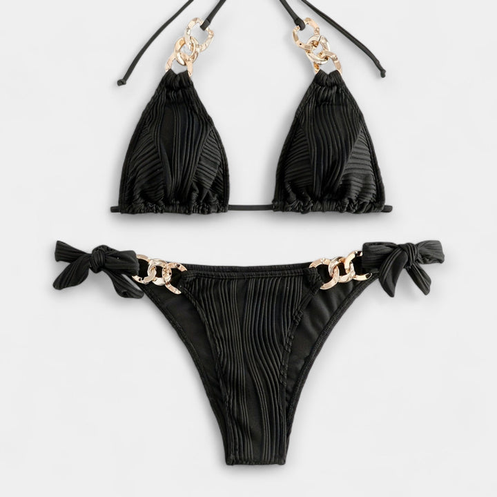Striped Bikini Set with Ruffles Jasmine's Boutique Australia