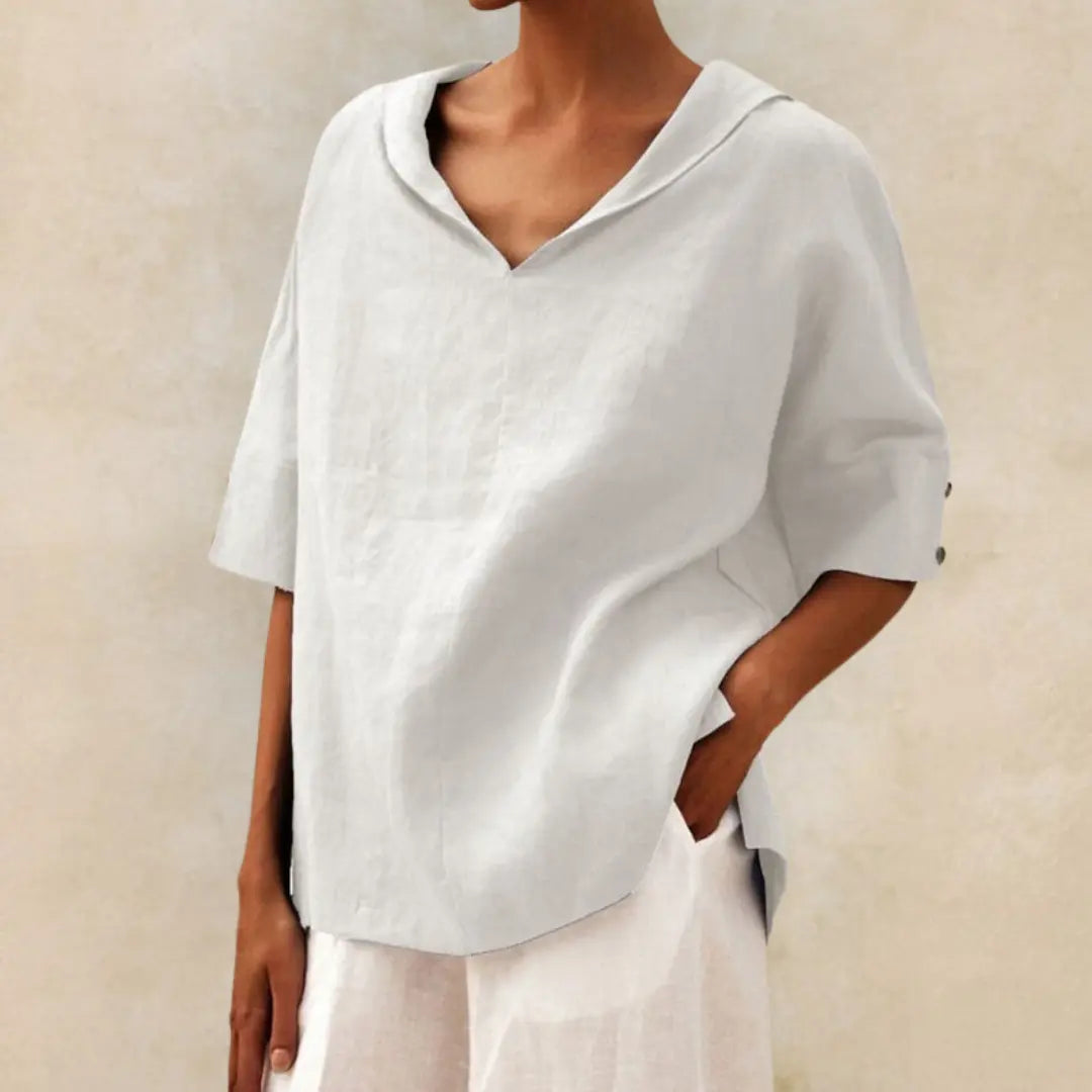 Minimalist Relaxed Collar Blouse Jasmine's Boutique Australia