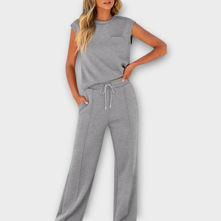 Sleeveless top and pants set with drawstring Jasmine's Boutique Australia