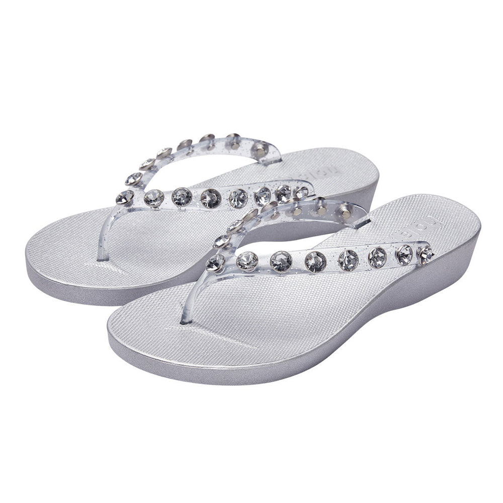 Waikiki Wedge - Clear Glitter Jasmine's Boutique Australia