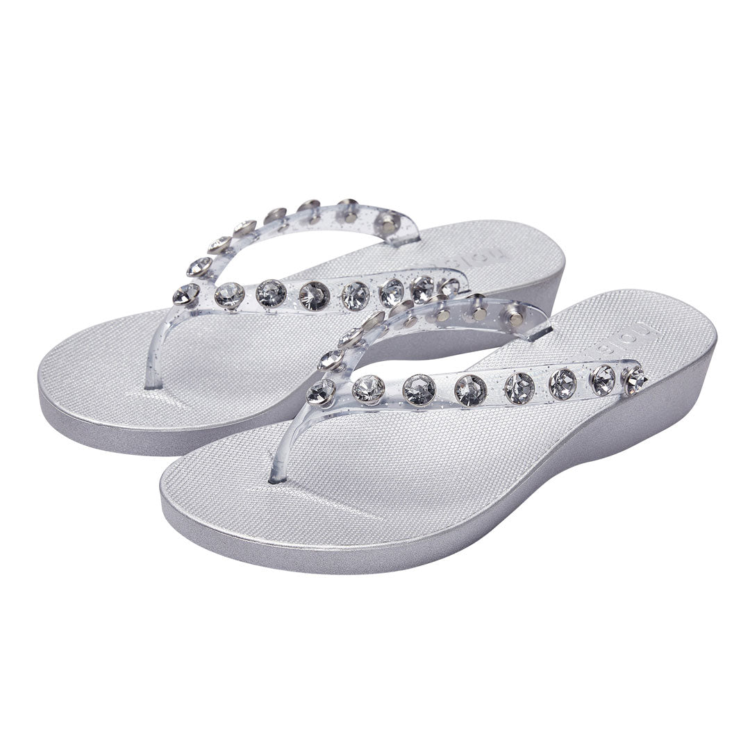 Waikiki Wedge - Clear Glitter Jasmine's Boutique Australia