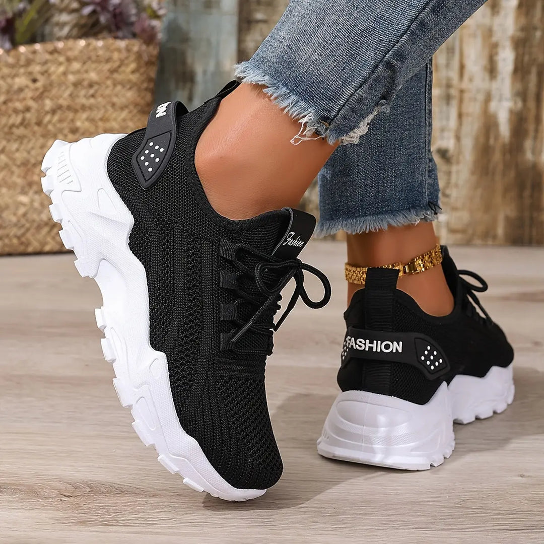 Beige Breathable Knit Sneakers Jasmine's Boutique Australia