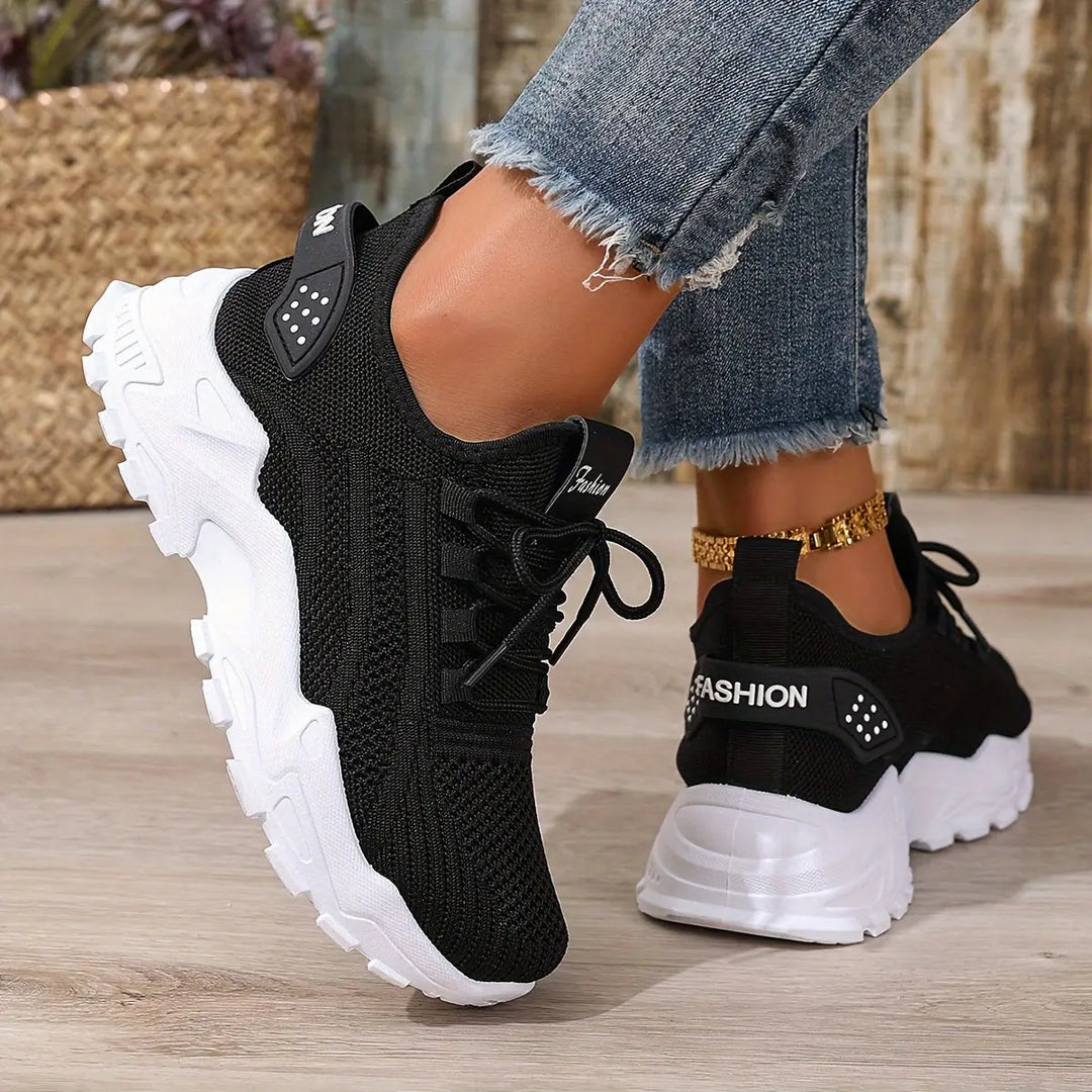 Beige Breathable Knit Sneakers Jasmine's Boutique Australia