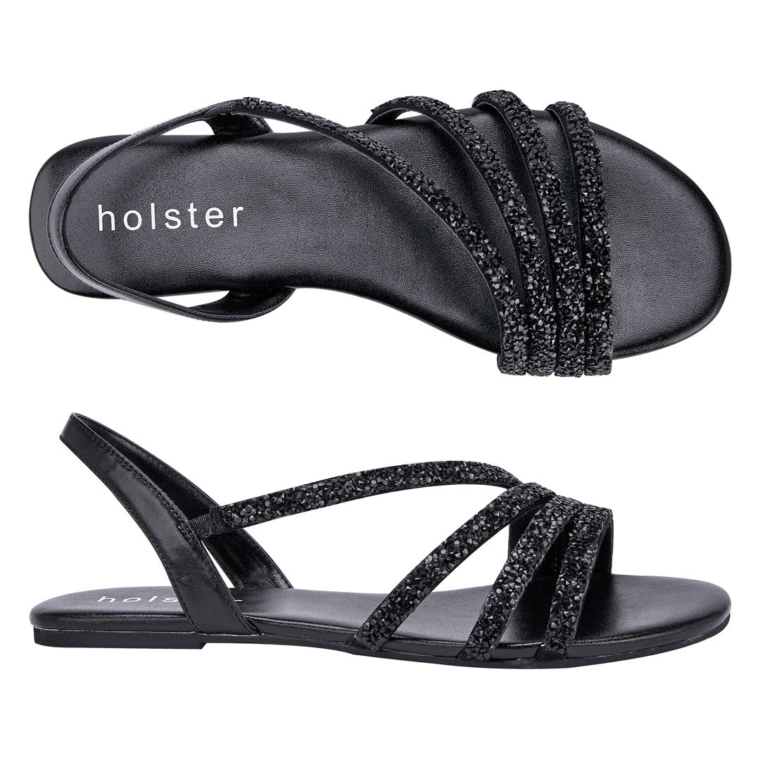 Midnight Sparkle Sandals Jasmine's Boutique Australia