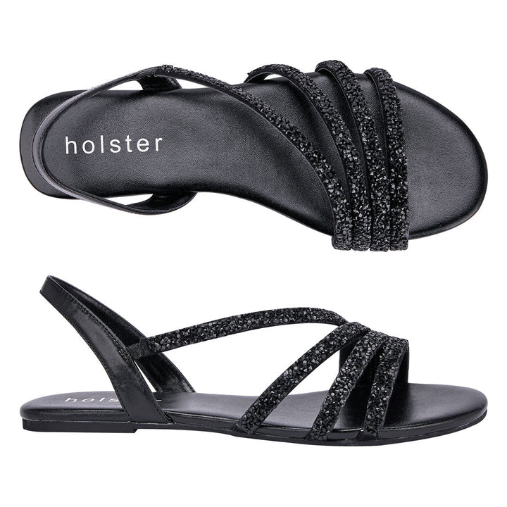 Midnight Sparkle Sandals Jasmine's Boutique Australia