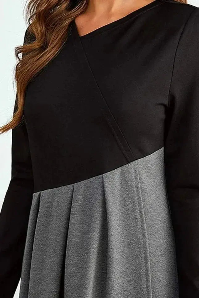 Two-Tone Pleated A-Line Maxi Dress Jasmine's Boutique Australia