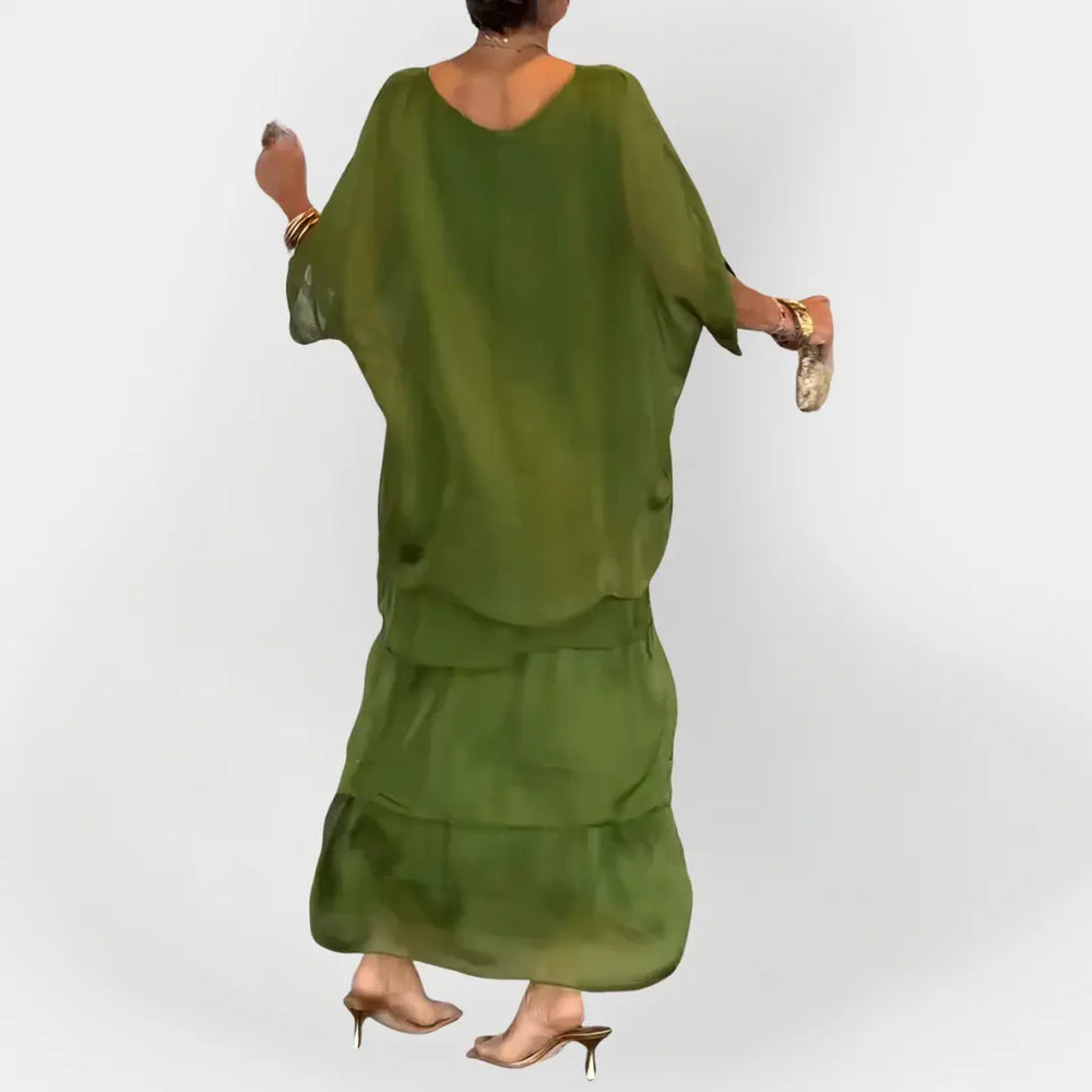 Pleated Dress with Double Layer Effect Jasmine's Boutique Australia