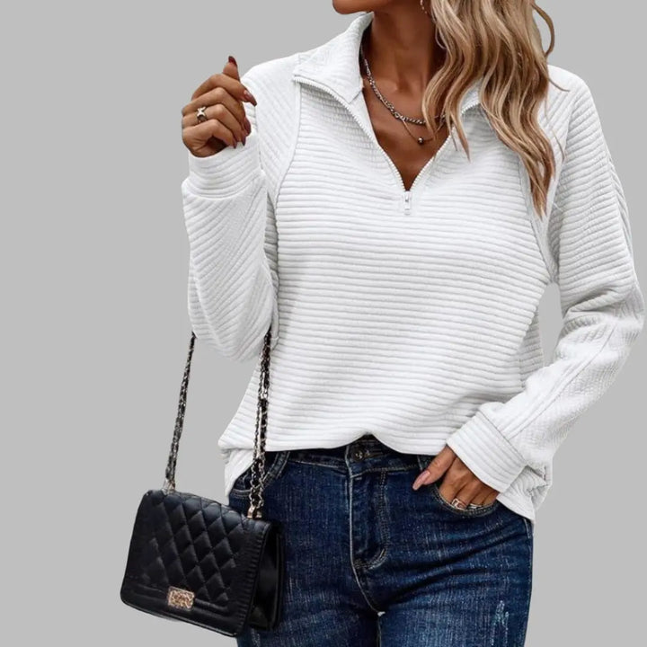Ribbed Half-Zip Pullover Jasmine's Boutique Australia