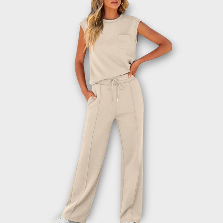 Sleeveless top and pants set with drawstring Jasmine's Boutique Australia