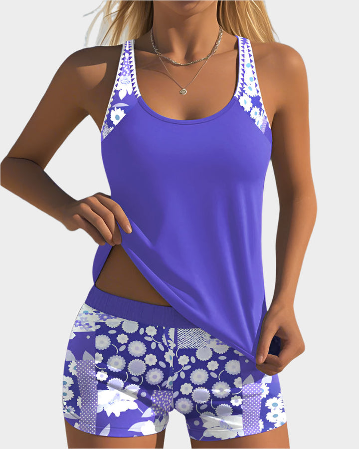 Comfortable Two-Piece Swimsuit with Floral Design Jasmine's Boutique Australia