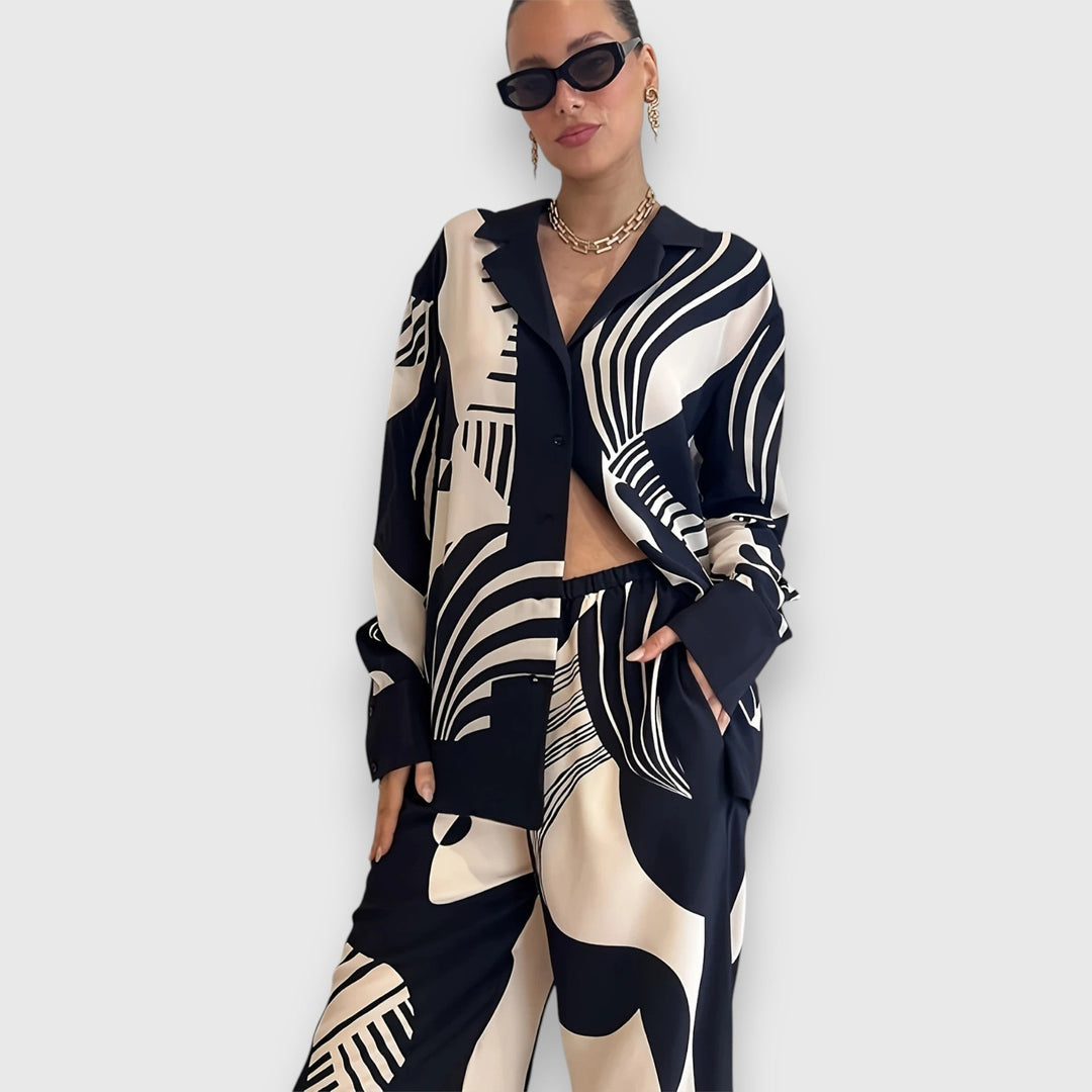 Two-Piece Set with Elegant Geometric Design Jasmine's Boutique Australia