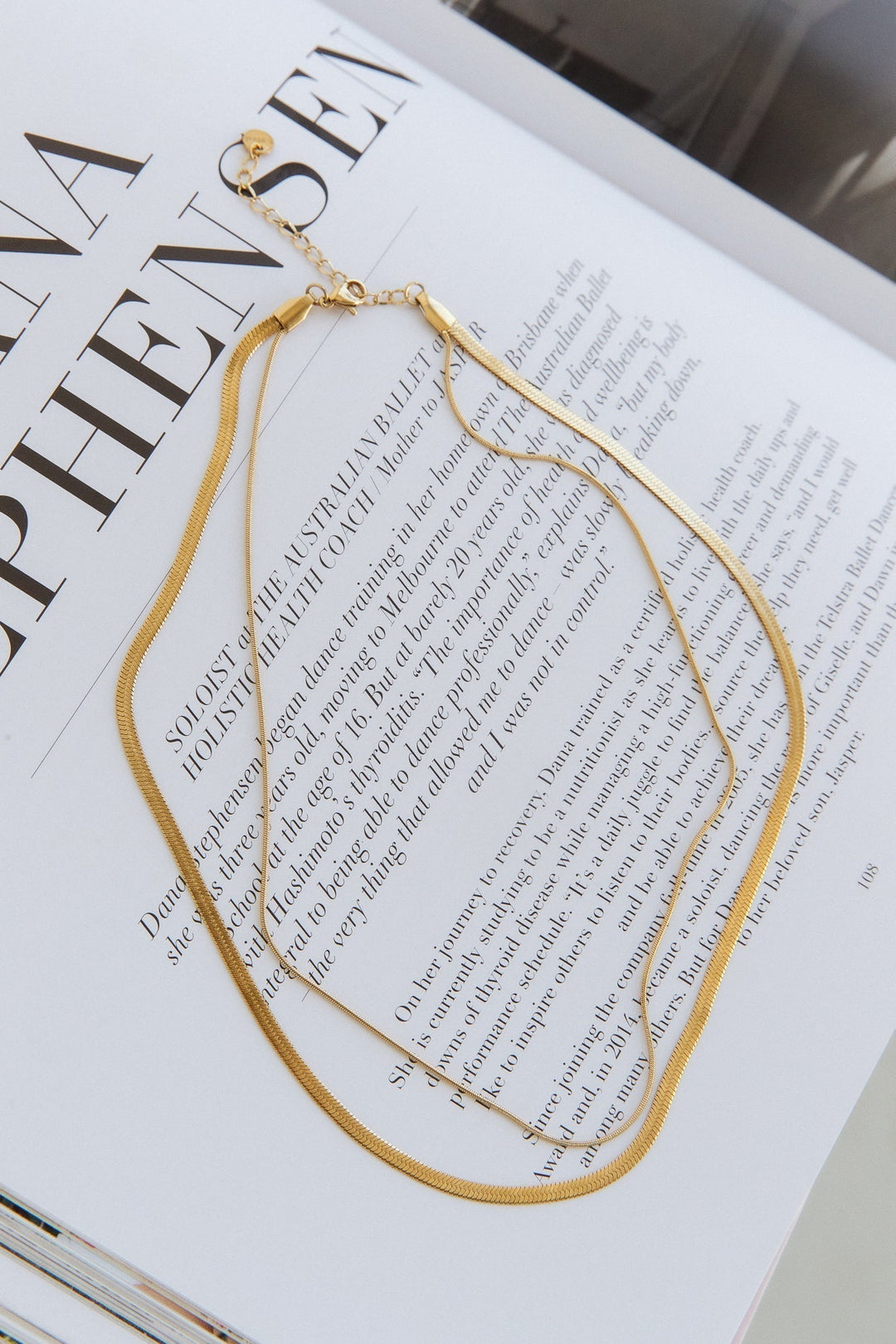 18K Gold Necklace Effortlessly Jasmine's Boutique Australia