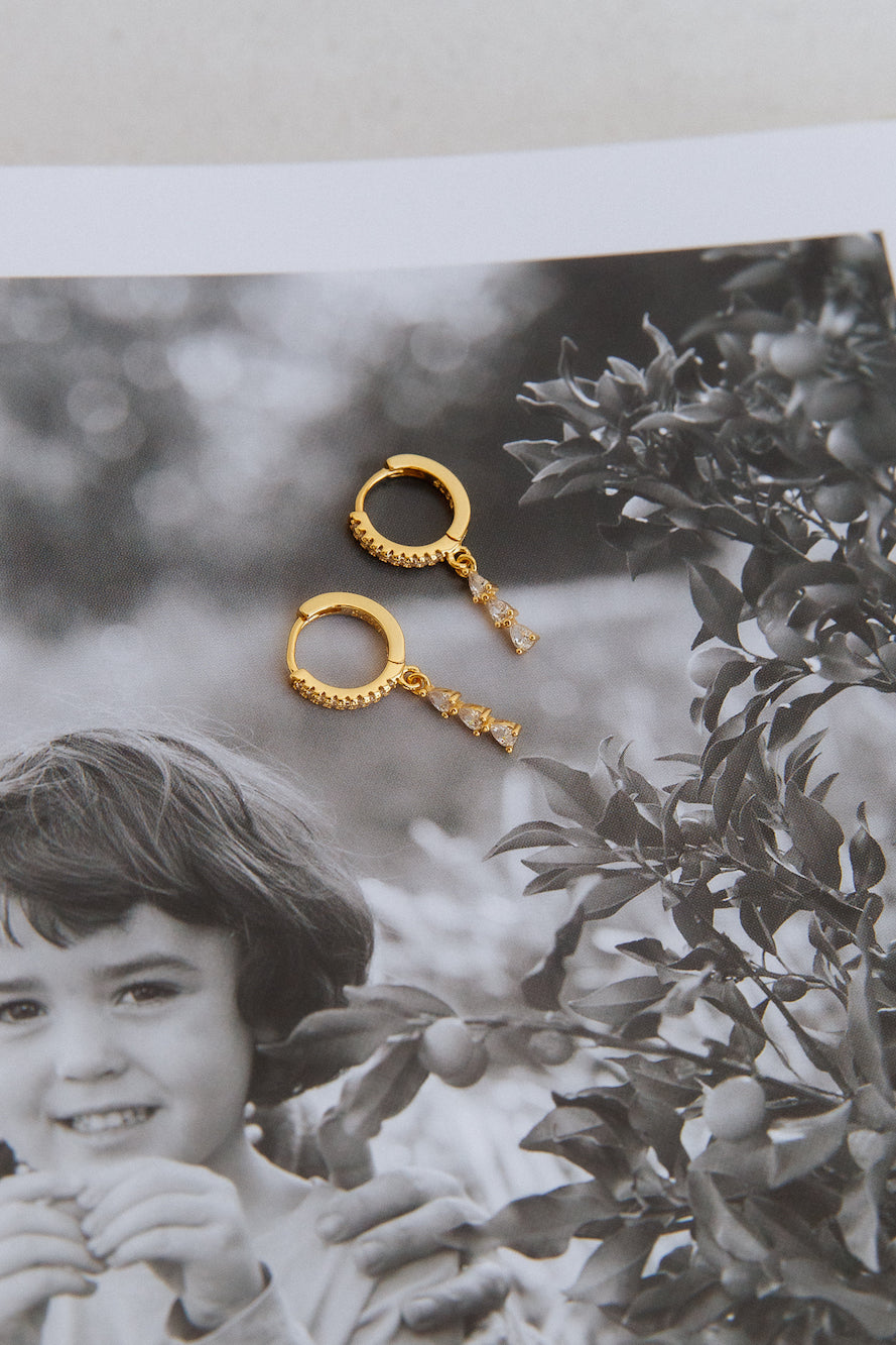 Gold-Plated Earrings Fall Into Me 18 Carats Jasmine's Boutique Australia