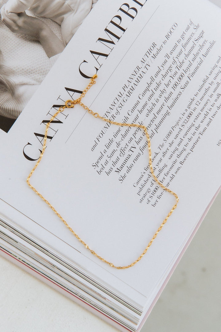 18 Karat Gold Plated Necklace Jasmine's Boutique Australia
