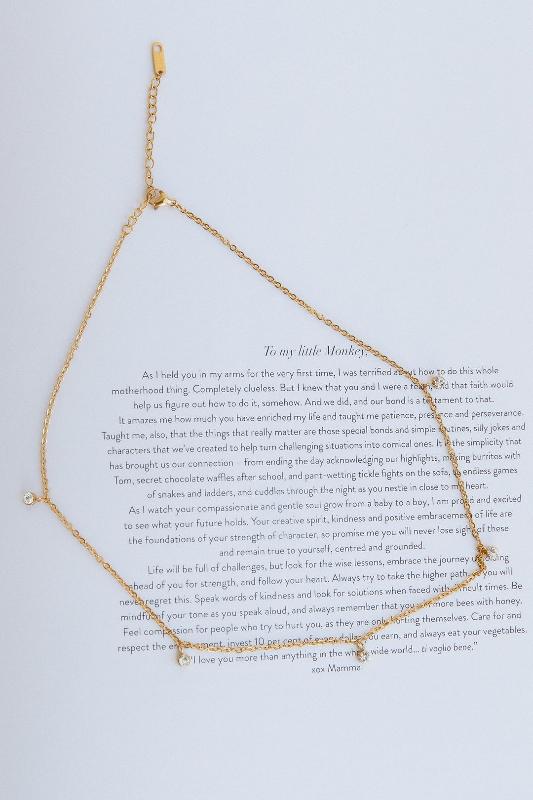 18 Karat Gold-Plated Love Is A Moment Necklace Jasmine's Boutique Australia