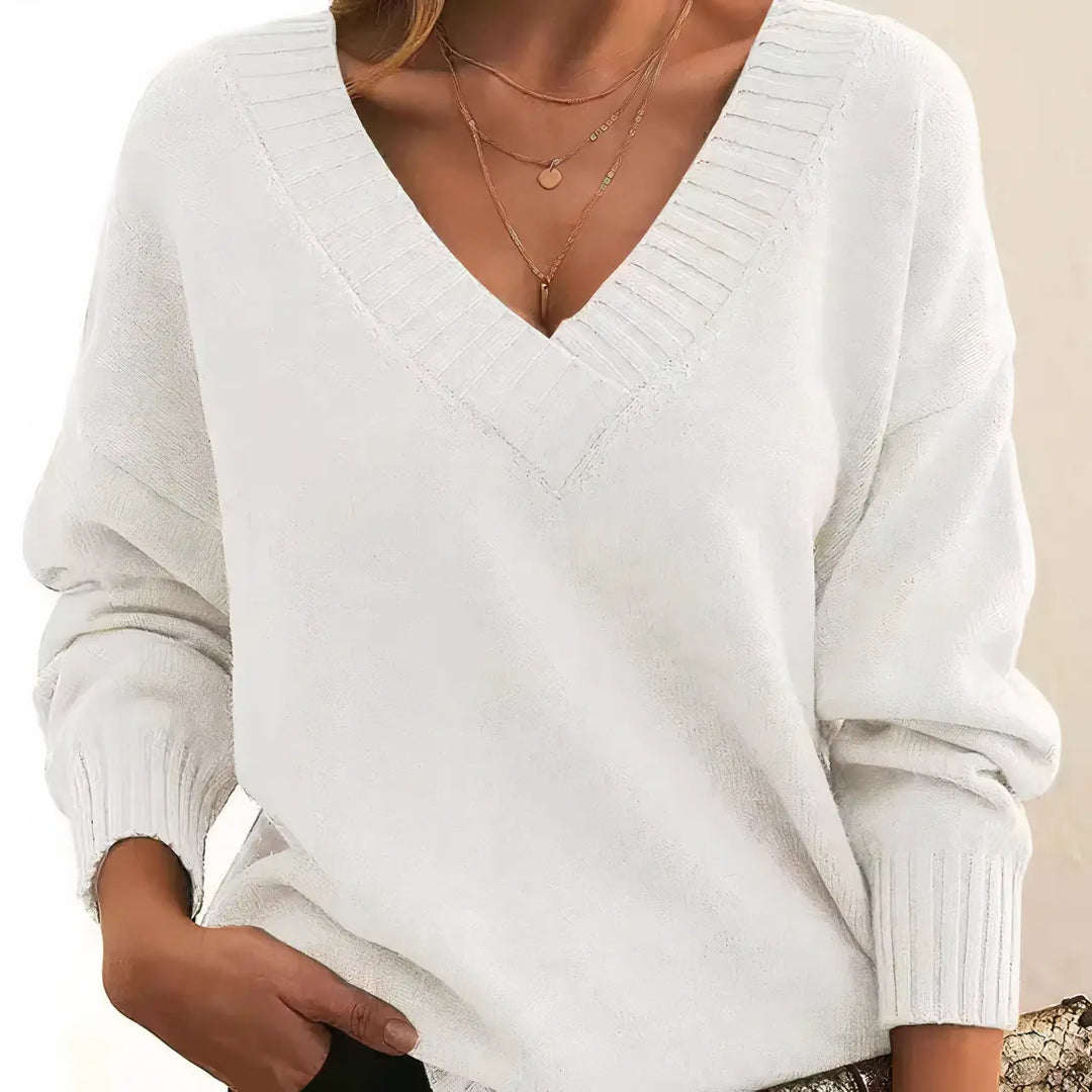 Cozy Chic V-Neck Sweater Jasmine's Boutique Australia