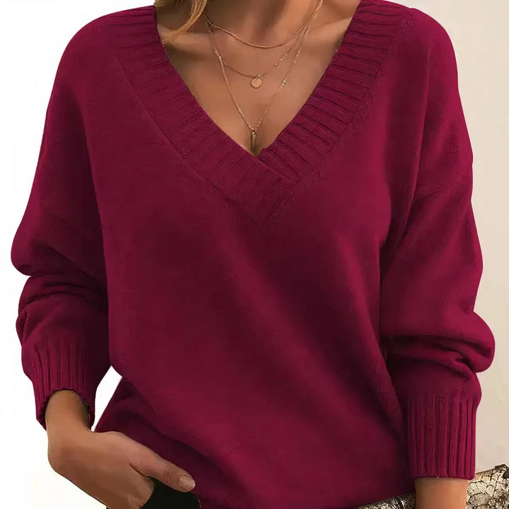 Cozy Chic V-Neck Sweater Jasmine's Boutique Australia
