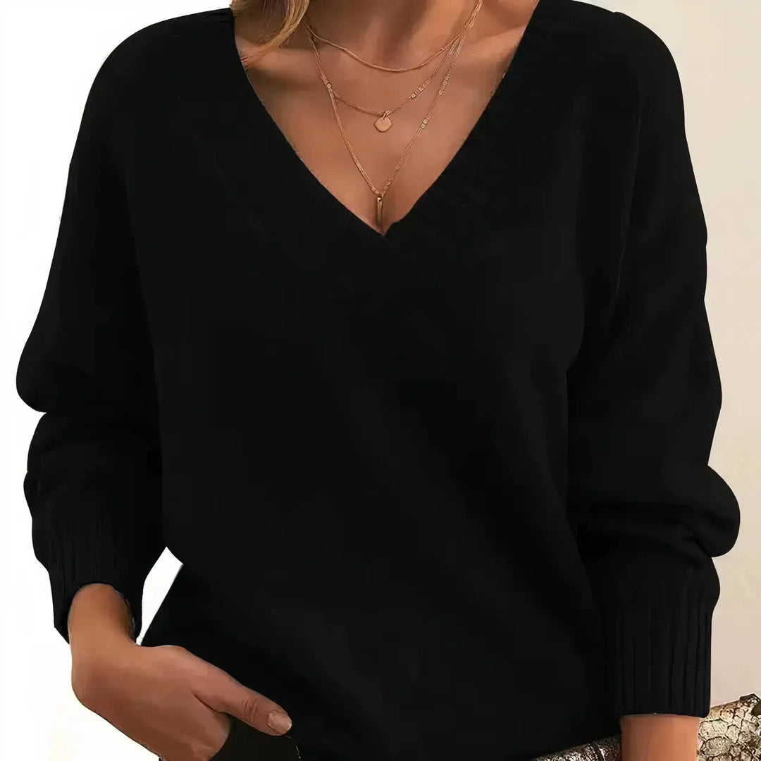Cozy Chic V-Neck Sweater Jasmine's Boutique Australia