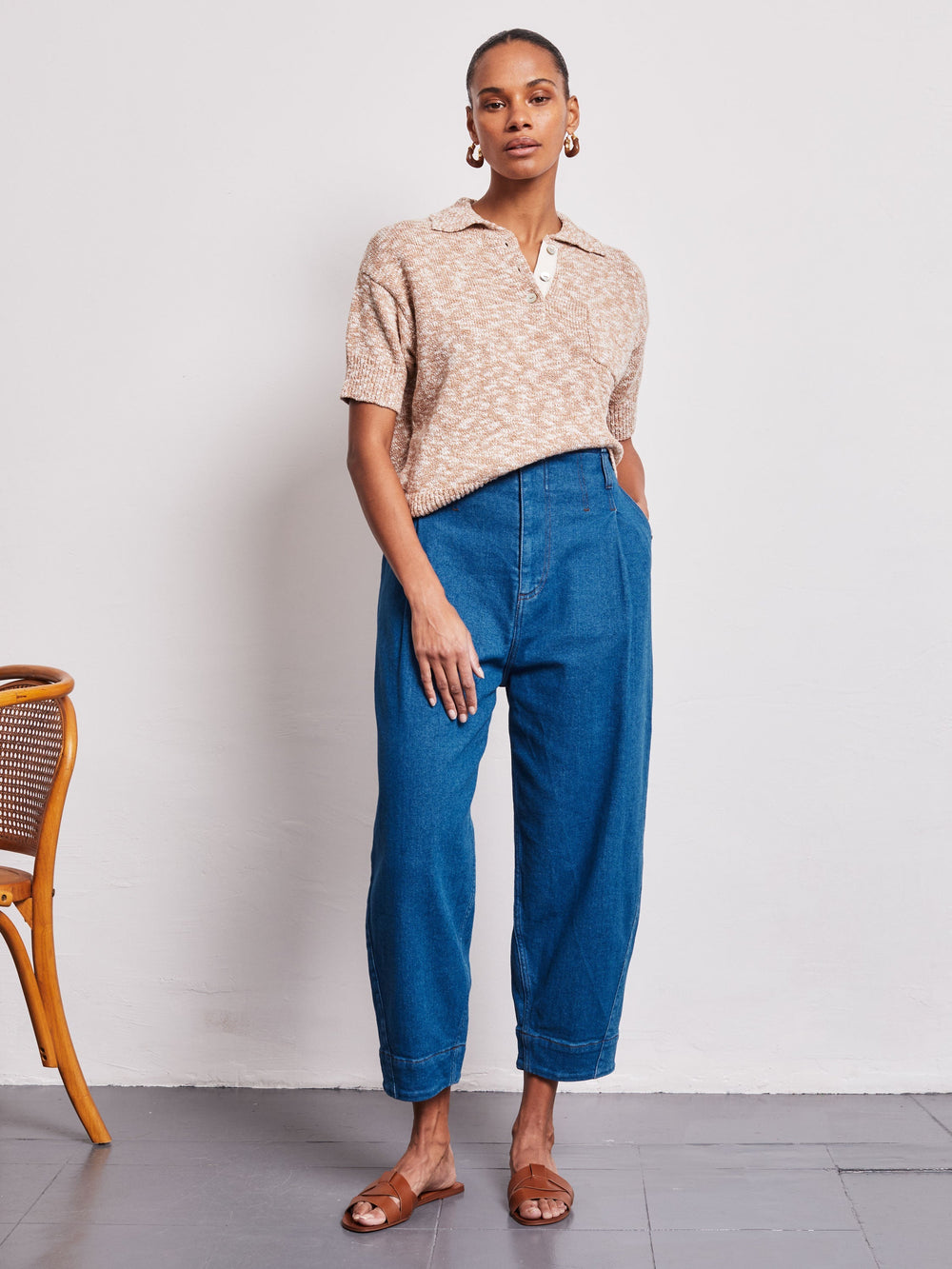 Waverley Barrel Leg Denim Jeans  Liora Lane Boutique Trousers