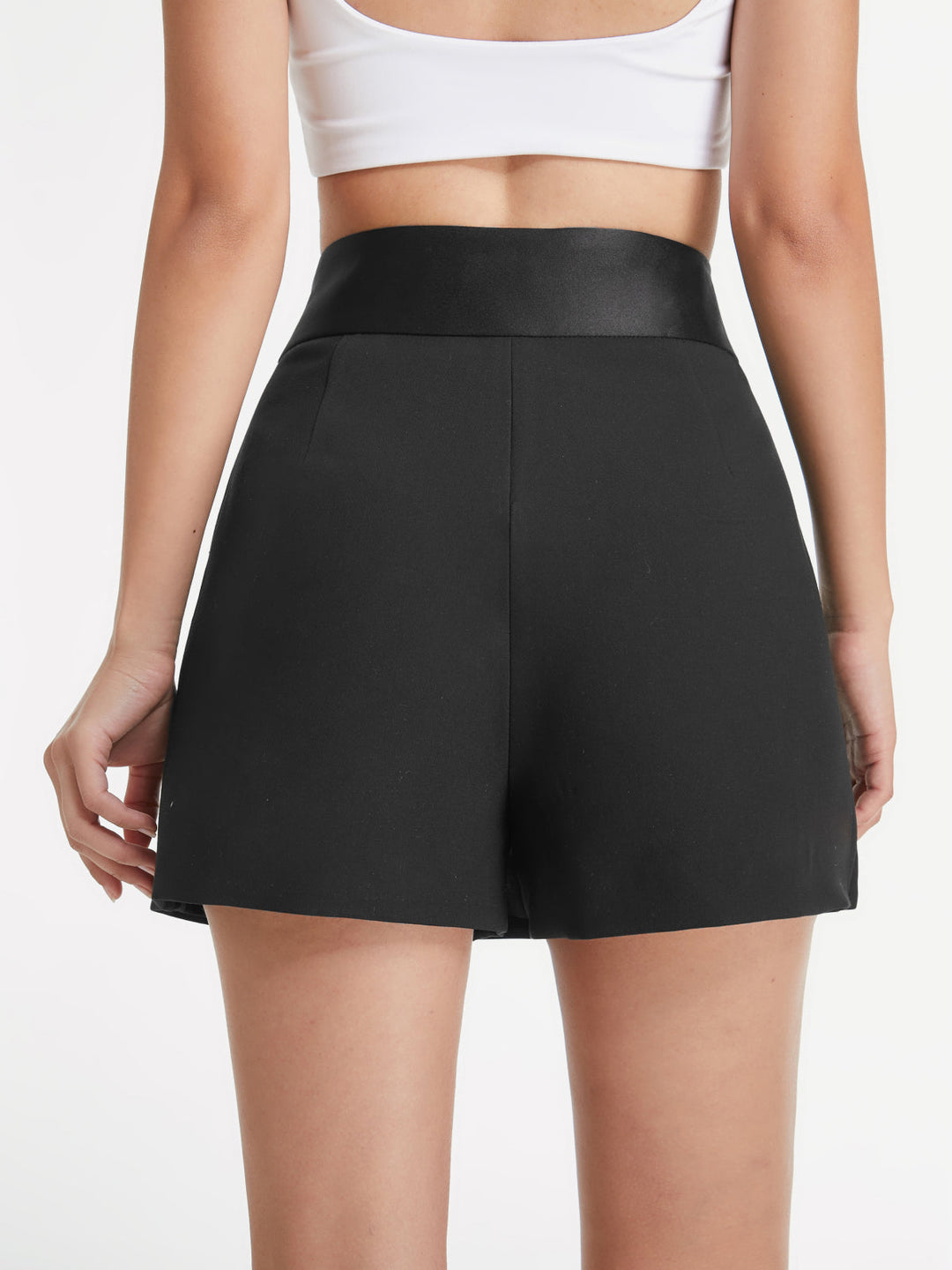 High Waisted Satin Band Mini Skort  Liora Lane Boutique Shorts