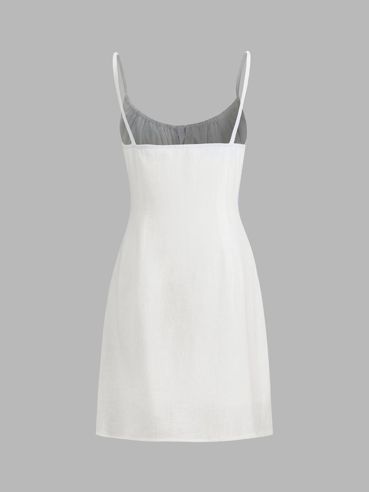 Darling Linen Plain Mini Dress  Liora Lane Boutique Dresses