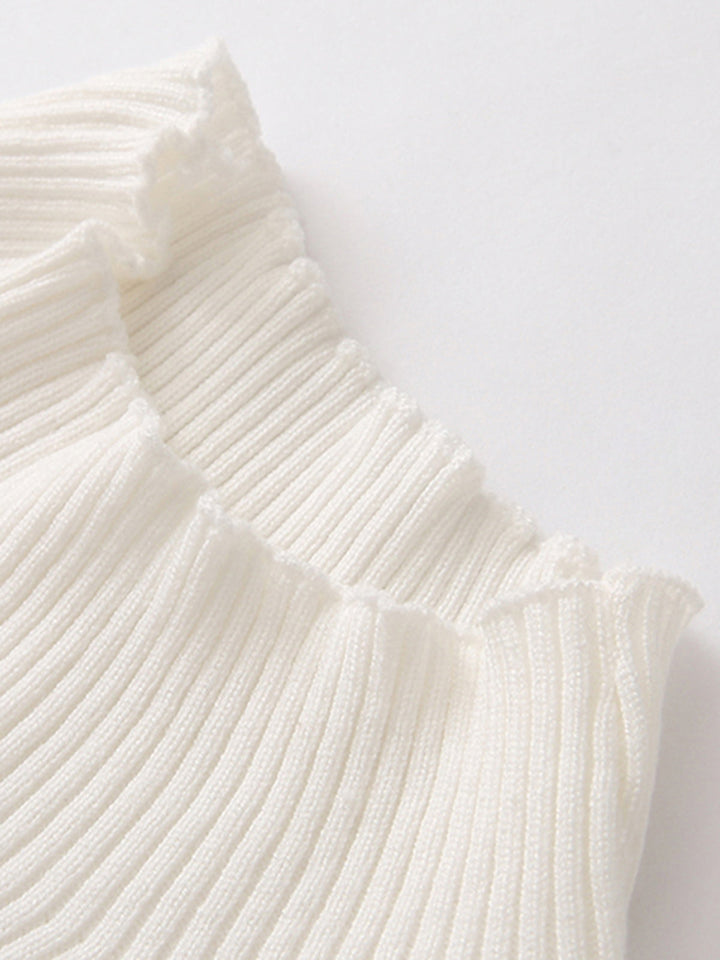 Asymmetrical Trim Mock Neck Sweater  Liora Lane Boutique Sweaters