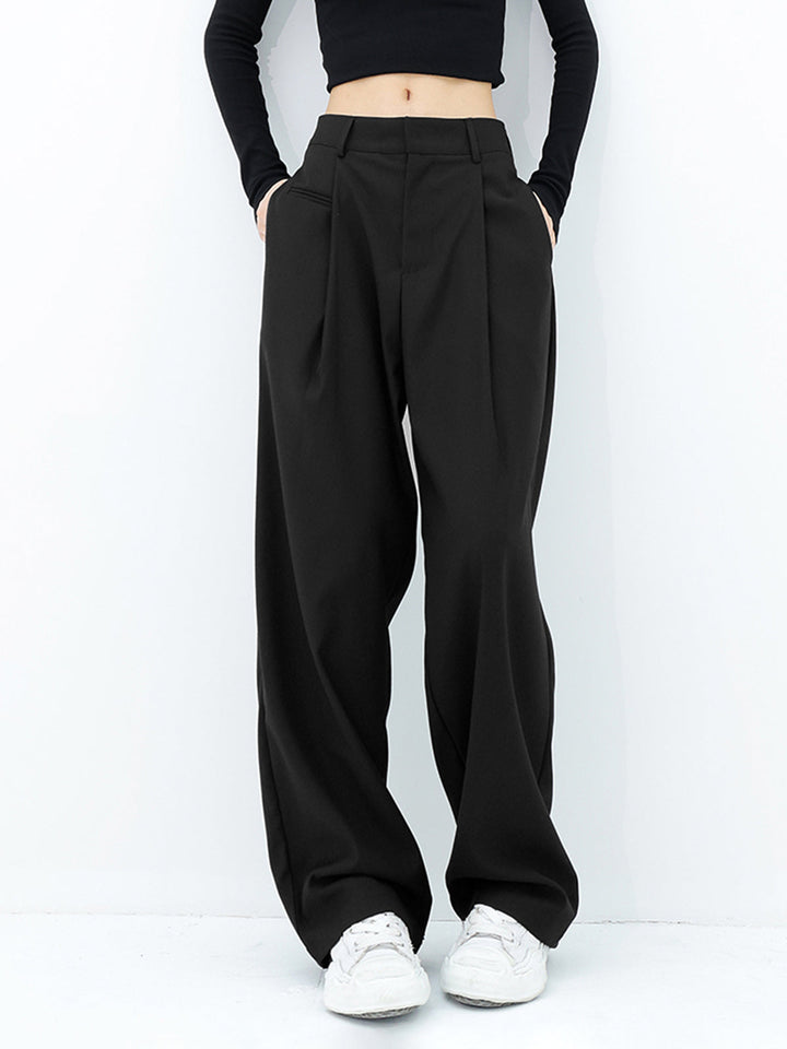 Basic Baggy Wide Leg Dress Pants  Liora Lane Boutique Pants