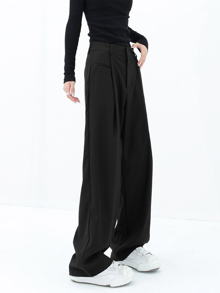 Basic Baggy Wide Leg Dress Pants  Liora Lane Boutique Pants