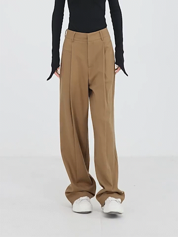 Basic Baggy Wide Leg Dress Pants  Liora Lane Boutique Pants