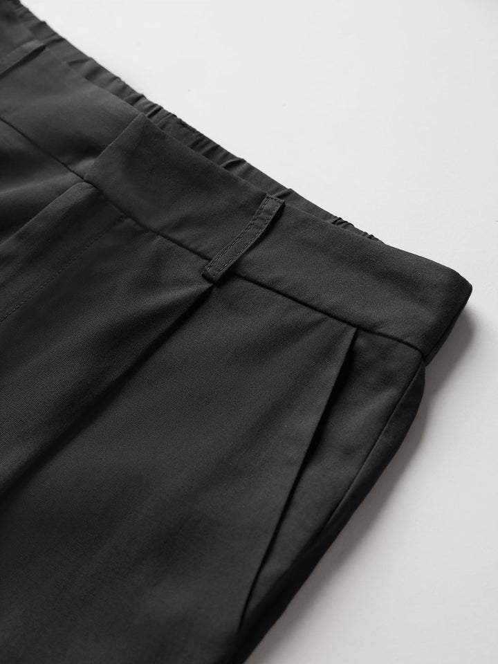 Oversized High Waisted Pleat Front Trousers  Liora Lane Boutique Pants