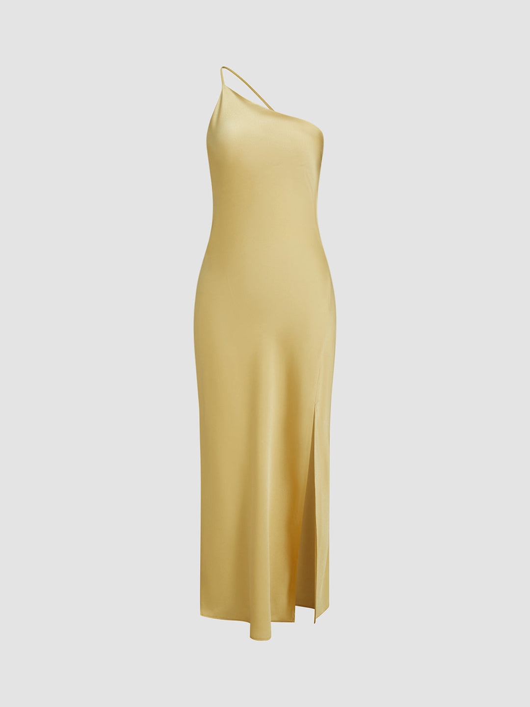 Moonlight Open Back Satin Slit Long Dress  Liora Lane Boutique Dresses