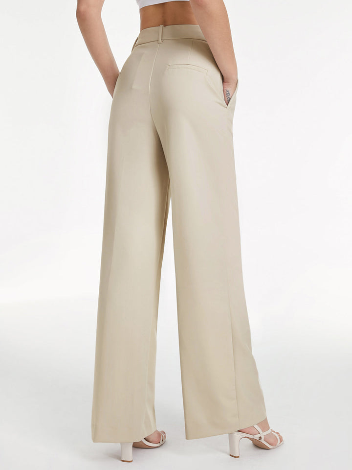 High Waisted Relaxed Fit Wide Leg Dress Pants  Liora Lane Boutique Pants