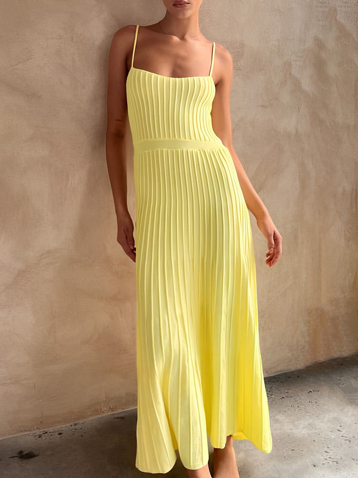 Rib Midi Sundress  Liora Lane Boutique Sweater Dresses Yellow / XL 127.99