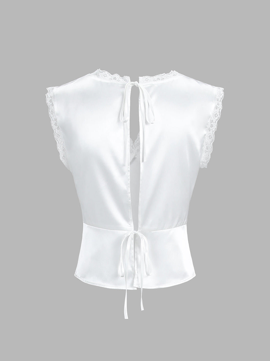 Lace Trim Satin Skirt Set  Liora Lane Boutique Skirt Sets