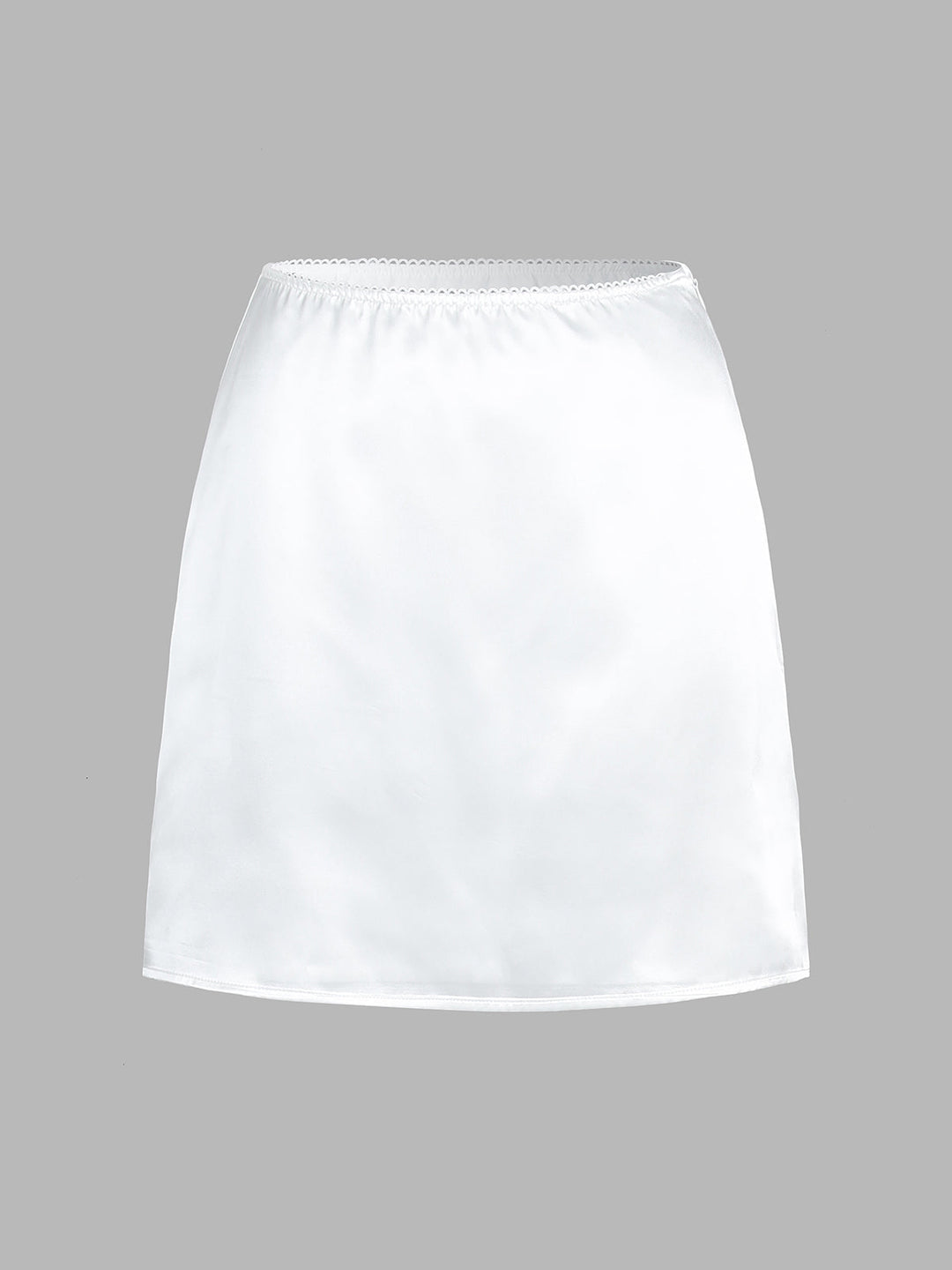 Lace Trim Satin Skirt Set  Liora Lane Boutique Skirt Sets