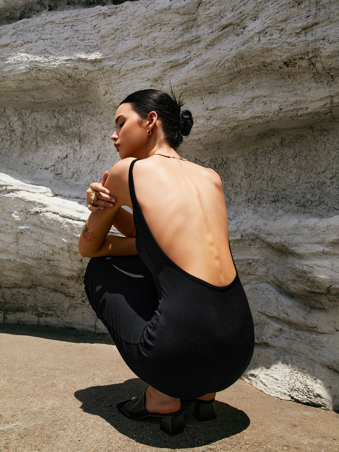 Classic Open Back Midi Dress  Liora Lane Boutique Dresses