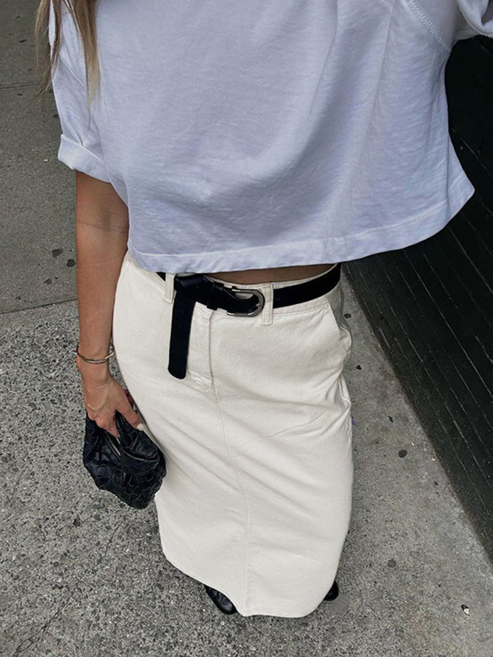 Parisian Slit Maxi Skirt  Liora Lane Boutique Skirts
