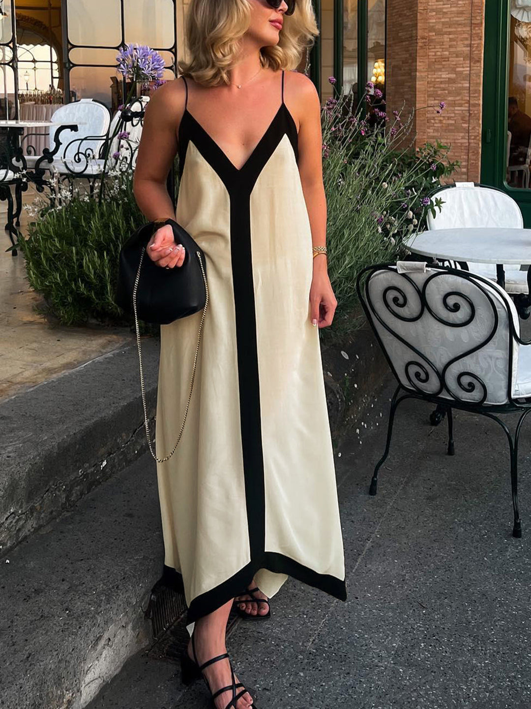 Sicily Old Money Aesthetics Slip Long Dress  Liora Lane Boutique Dresses